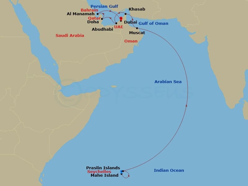Cruise Itinerary Map