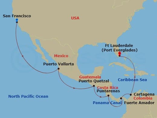 Cruise Itinerary Map