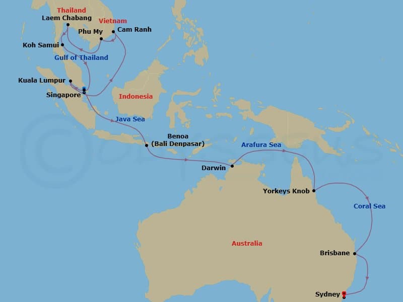 Cruise Itinerary Map