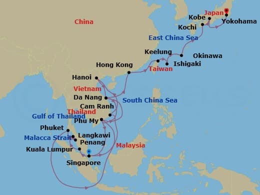 Cruise Itinerary Map