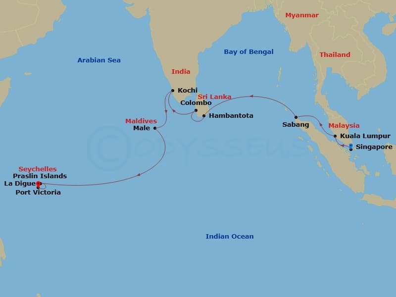 Cruise Itinerary Map
