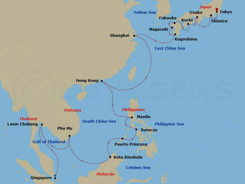 Cruise Itinerary Map