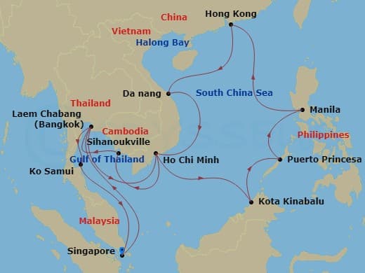 Cruise Itinerary Map