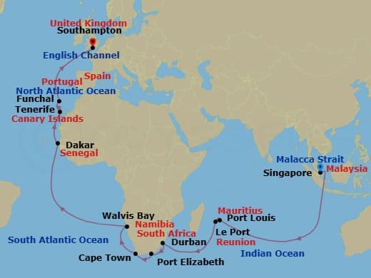 Cruise Itinerary Map