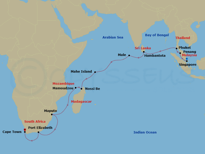 Cruise Itinerary Map