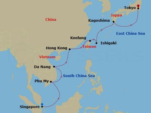 Cruise Itinerary Map