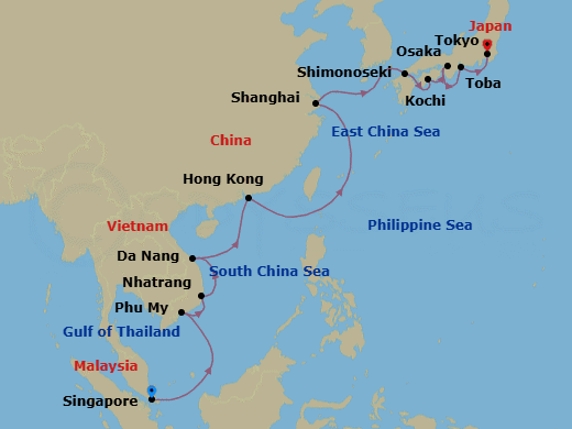 Cruise Itinerary Map