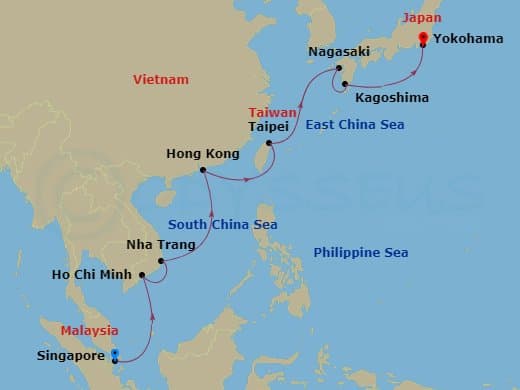 Cruise Itinerary Map