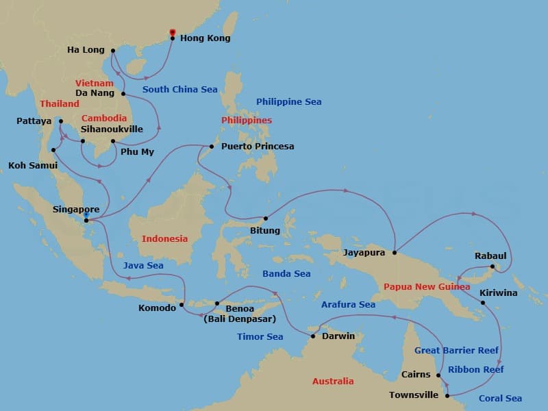 Cruise Itinerary Map