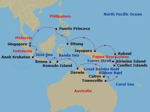 Cruise Itinerary Map