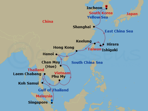 Cruise Itinerary Map