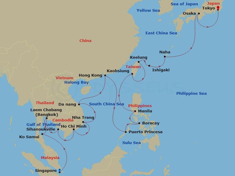 Cruise Itinerary Map