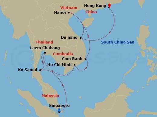 Cruise Itinerary Map