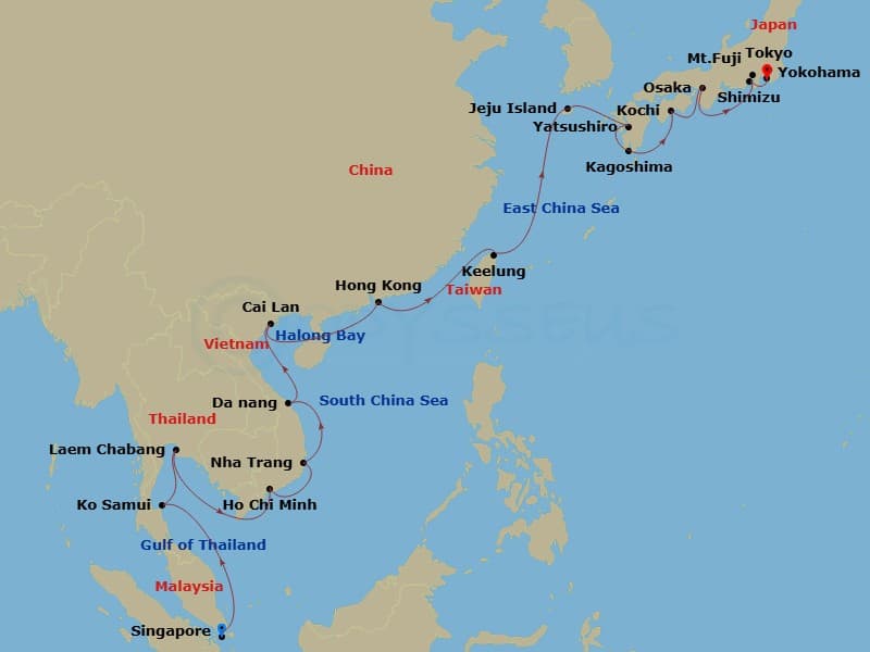 Cruise Itinerary Map