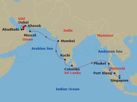 Cruise Itinerary Map