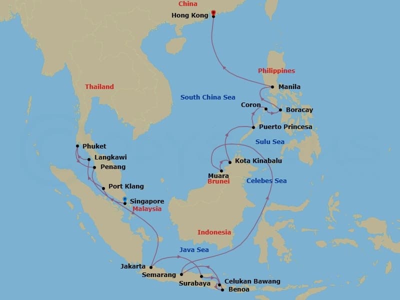 Cruise Itinerary Map