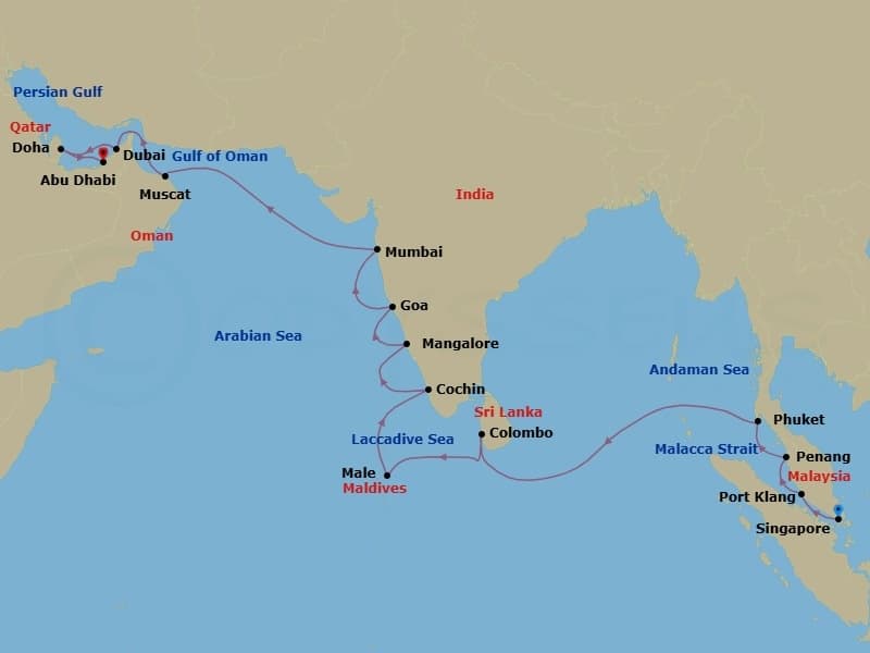 Cruise Itinerary Map