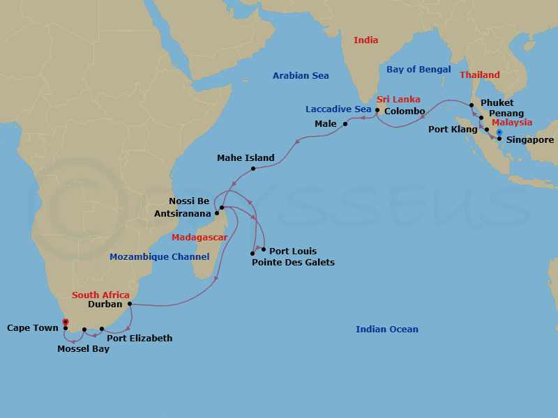 Cruise Itinerary Map