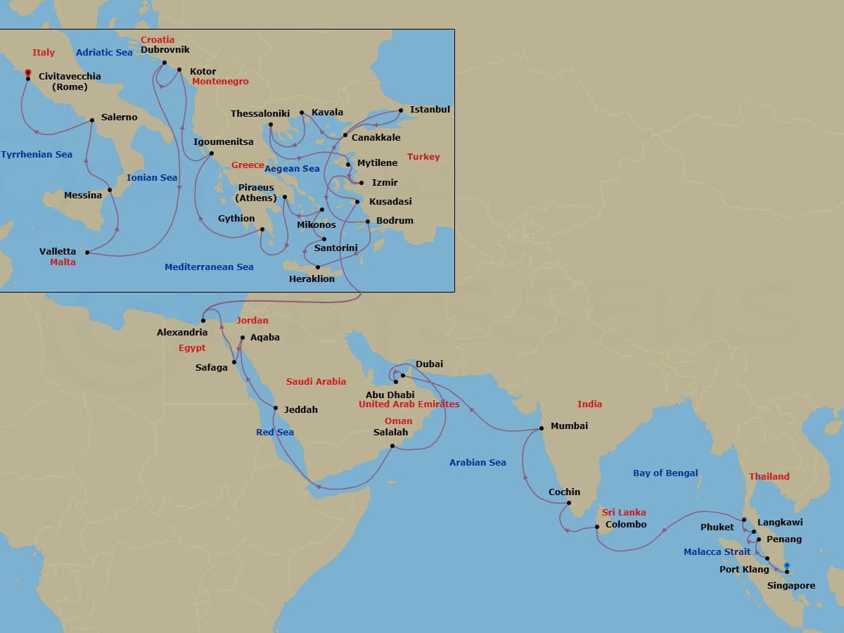 Cruise Itinerary Map