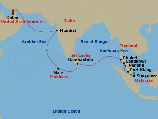 Cruise Itinerary Map