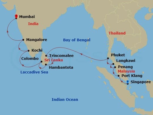 Cruise Itinerary Map