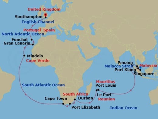 Cruise Itinerary Map