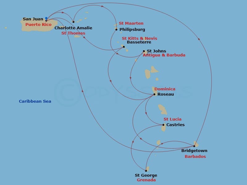 Cruise Itinerary Map