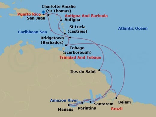 Cruise Itinerary Map