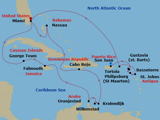 Cruise Itinerary Map
