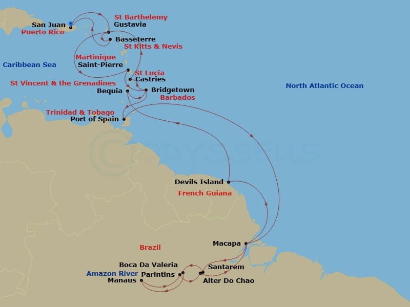 Cruise Itinerary Map
