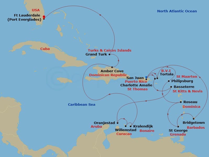 Cruise Itinerary Map