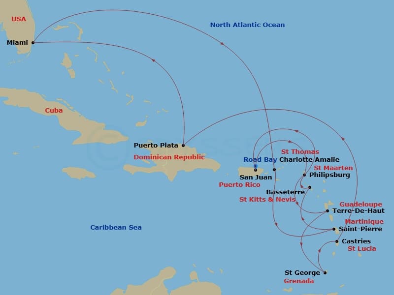 Cruise Itinerary Map