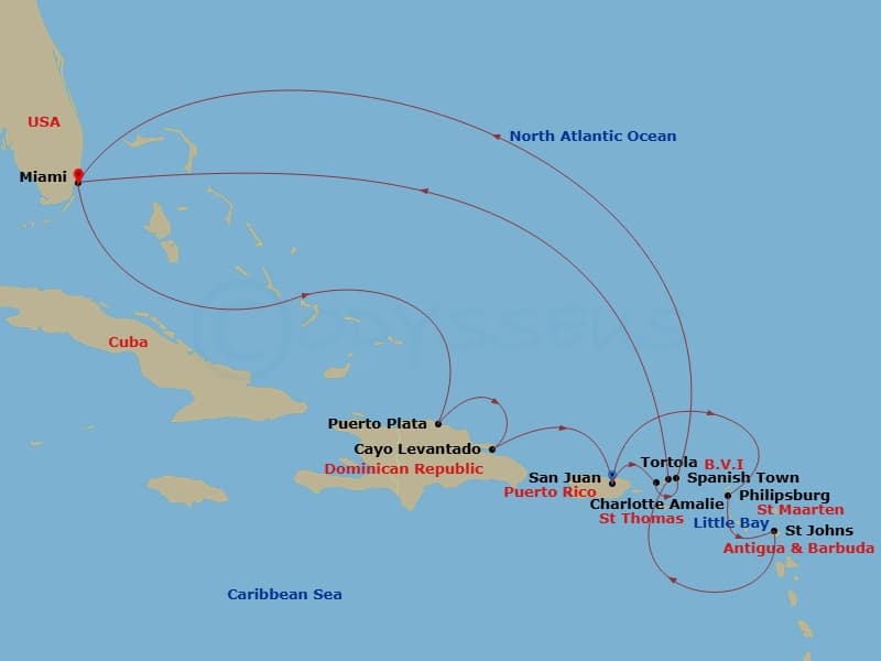 Cruise Itinerary Map