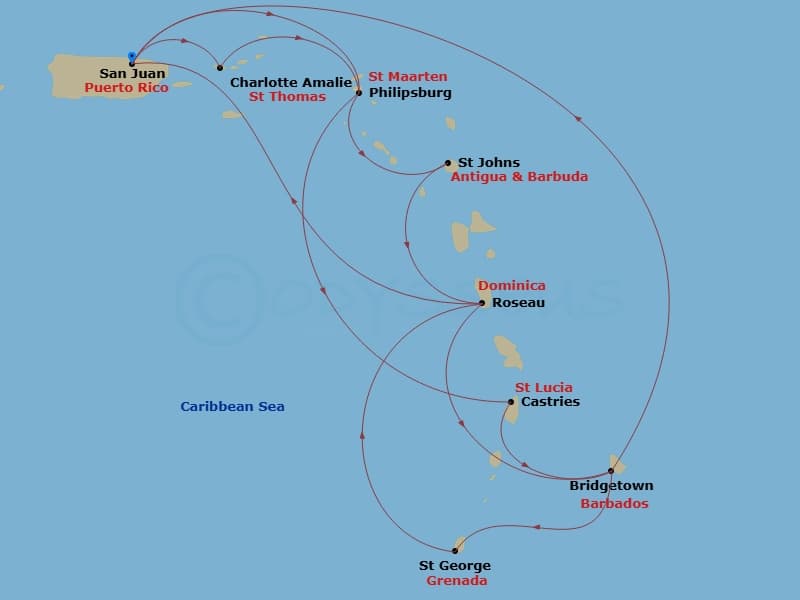 Cruise Itinerary Map