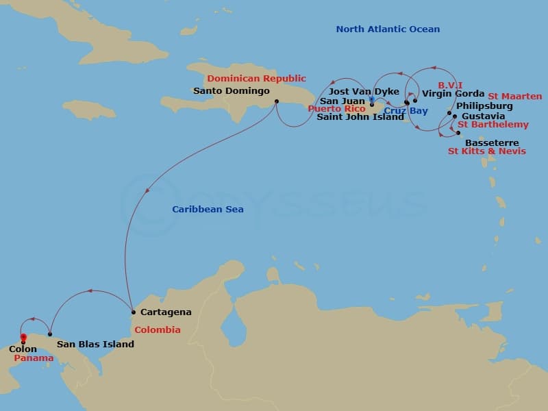 Cruise Itinerary Map