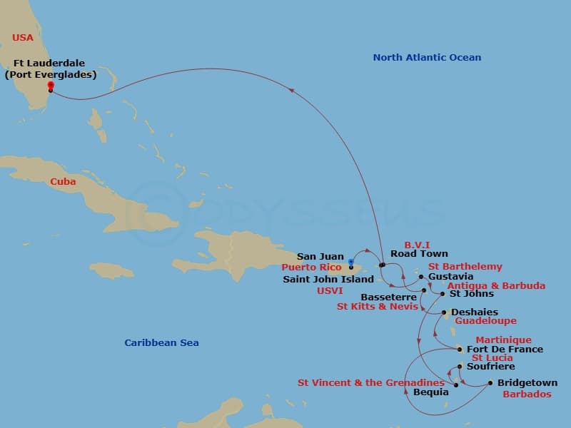 Cruise Itinerary Map