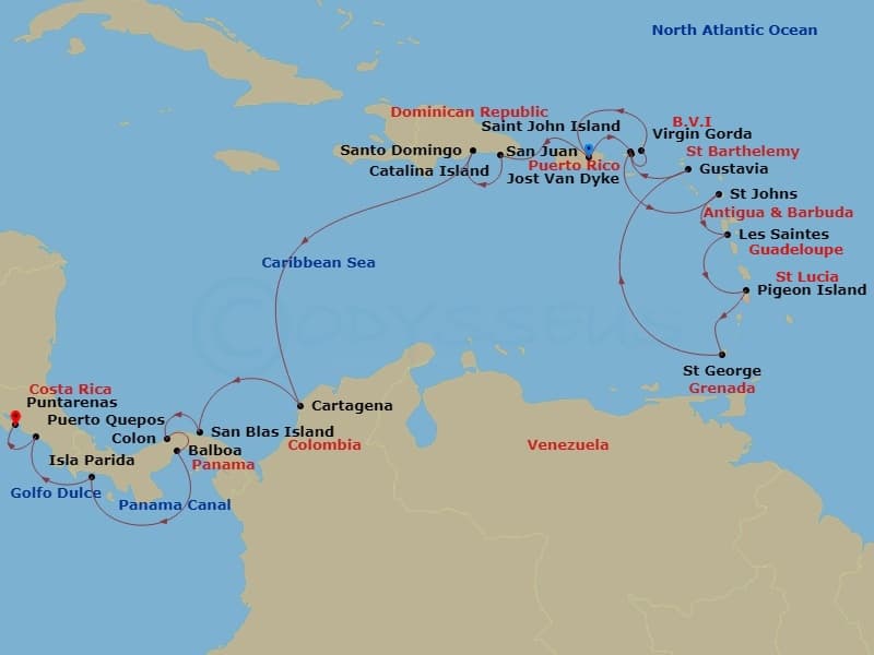 Cruise Itinerary Map