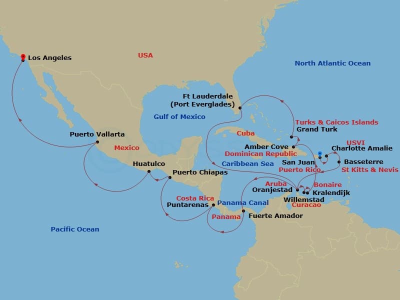 Cruise Itinerary Map
