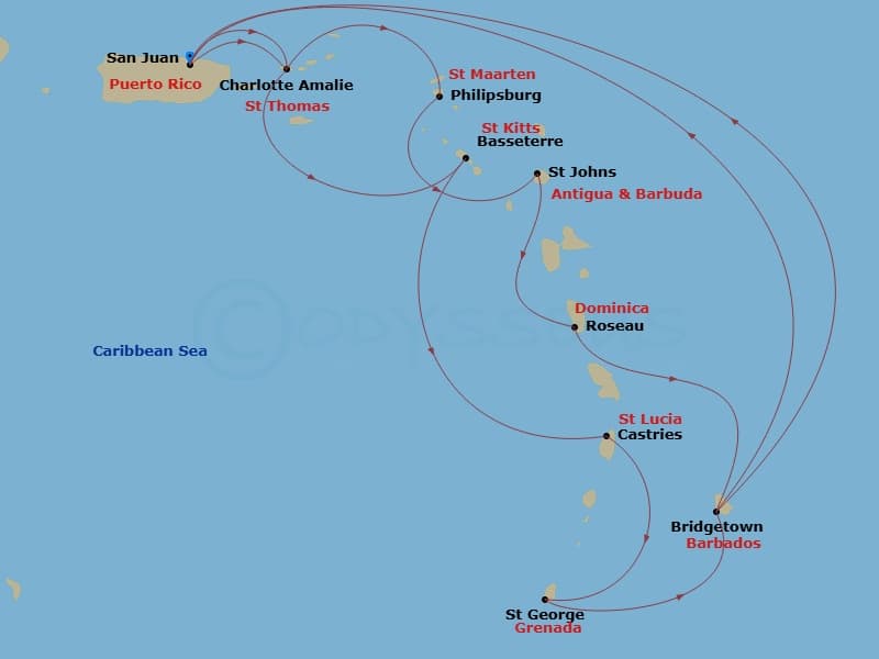 Cruise Itinerary Map