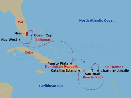 Cruise Itinerary Map