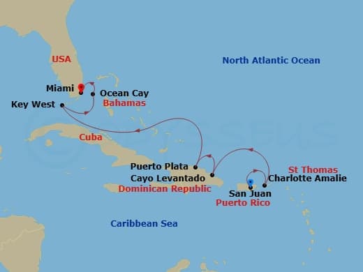 Cruise Itinerary Map