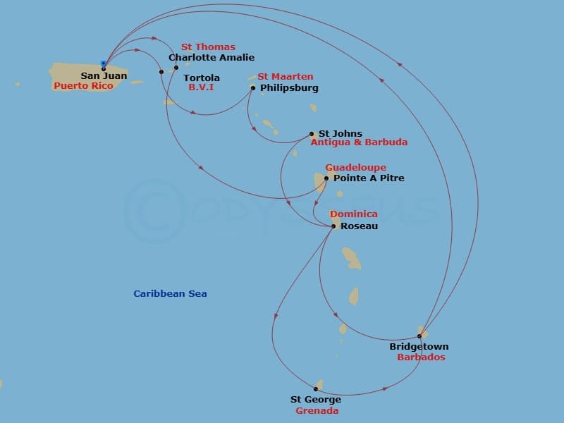 Cruise Itinerary Map