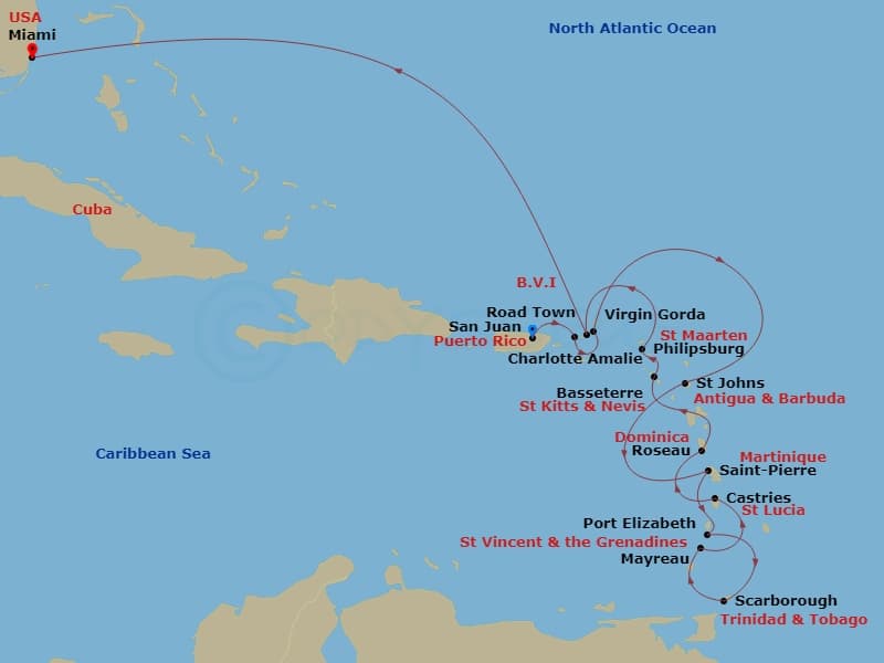 Cruise Itinerary Map