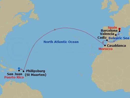 Cruise Itinerary Map