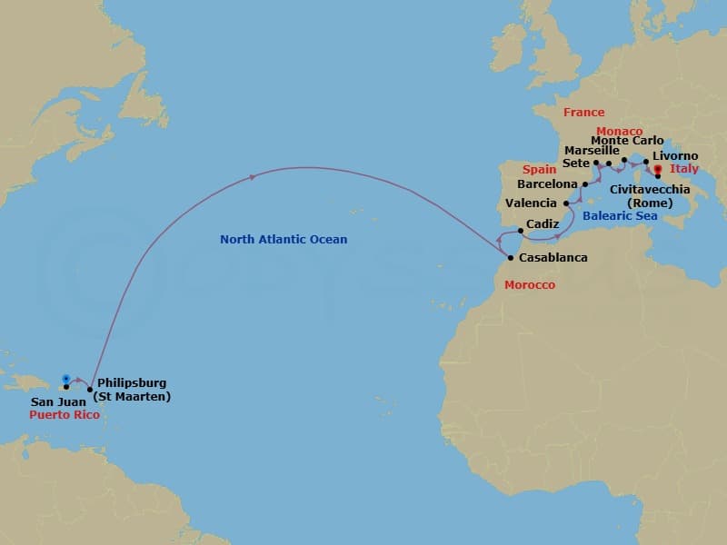 Cruise Itinerary Map
