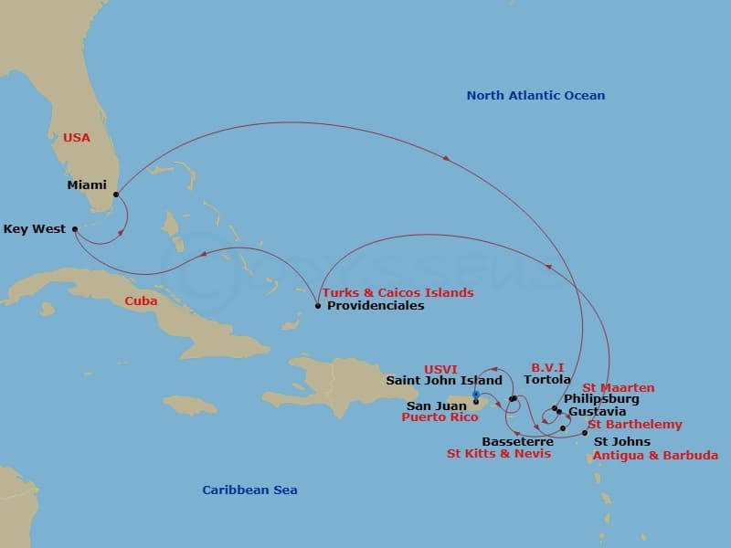 Cruise Itinerary Map