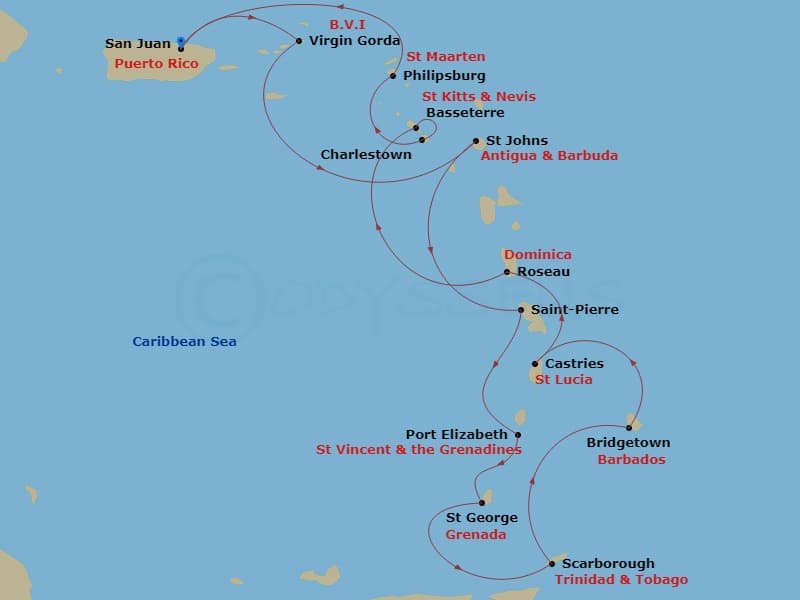 Cruise Itinerary Map