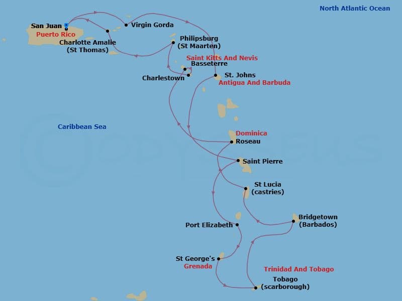 Cruise Itinerary Map