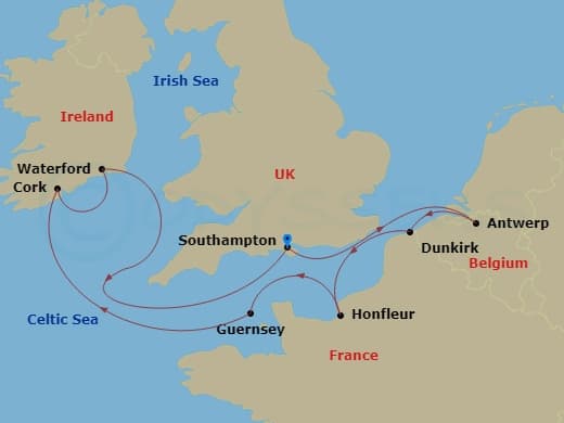 Cruise Itinerary Map