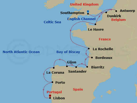 Cruise Itinerary Map